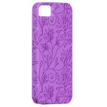 Caja púrpura floral elegante del iPhone 5 iPhone 5 Protector