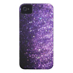 Caja púrpura violeta del brillo de la chispa del i iPhone 4 fundas