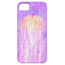 Caja púrpura violeta del iPhone 5 de las medusas a iPhone 5 Cobertura