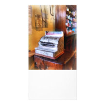 Caja registradora del colmado tarjeta fotografica personalizada