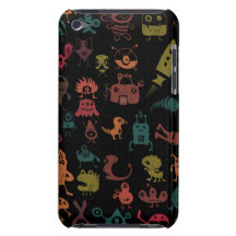 Caja retra de iPod de los monstruos del dibujo ani iPod Case-Mate Cárcasa