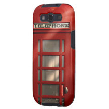 Caja roja británica de la galaxia de Phonebox Sams Samsung Galaxy S3 Cárcasas