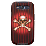 Caja roja de la galaxia de Samsung del cráneo Galaxy S3 Fundas