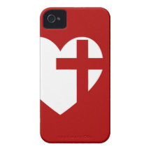 Caja roja del iPhone 4 de la iglesia del rescate Case-Mate iPhone 4 Protectores