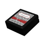 Caja roja, negra, blanca de la baratija de la dama cajas de regalo