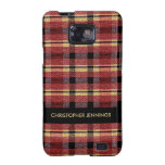 Caja roja personalizada de la galaxia de Samsung d Galaxy S2 Fundas