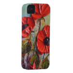 Caja roja popular del iPhone 4 de las amapolas iPhone 4 Case-Mate Fundas