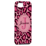 Caja rosada del teléfono del leopardo iPhone 5 Case-Mate funda