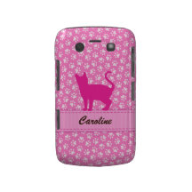 Caja rosada personalizada de Blackberry de los paw Case-Mate Blackberry Cárcasa
