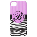 Caja rosada y blanca del iPhone del estampado de z iPhone 5 Cárcasas