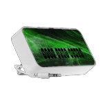 caja verde del altavoz de la fibra óptica