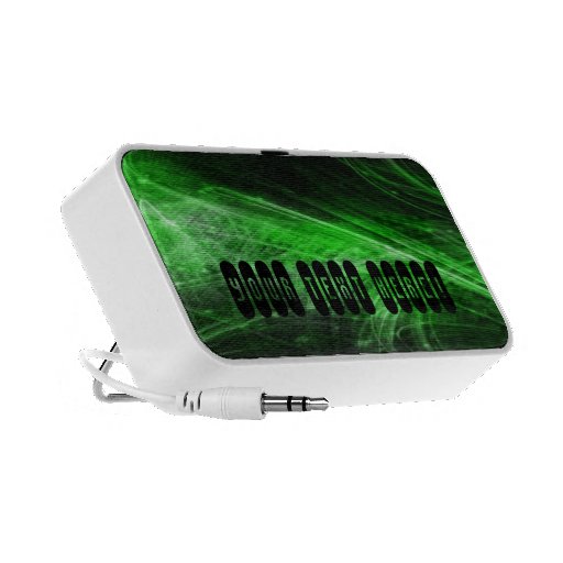 caja verde del altavoz de la fibra óptica