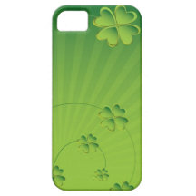 Caja verde del trébol iPhone 5 carcasa