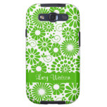 Caja verde floral de la galaxia S de Samsung del v Samsung Galaxy SIII Funda