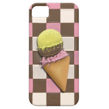 Cajas del teléfono celular de cono del helado iPhone 5 protector