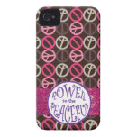 Cajas lindas del teléfono del diseño de la paz iPhone 4 Case-Mate coberturas
