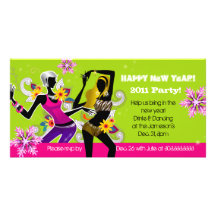 Cal del baile de la tarjeta de la foto del fiesta  tarjeta personal con foto