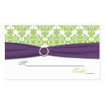 Cal reversible y damasco púrpura Placecards Tarjeta Personal