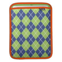 Cal y manga azul del iPad de Argyle Funda Para iPads