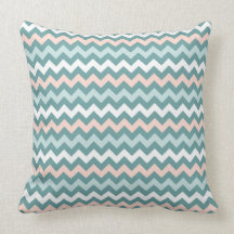 Cal y melocotón Chevron Cojines