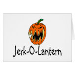 Calabaza asustadiza de la linterna del tirón O Tarjetas