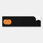 Calabaza de Halloween con mueca Etiqueta De Parachoque