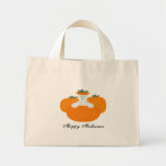 Calabaza de Halloween y la bolsa de asas lindas de