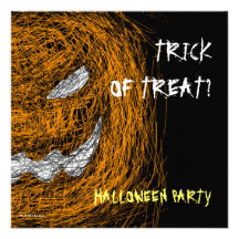 Calabaza de la invitación del fiesta de Halloween 