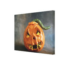 Calabaza de Mache Halloween del dragón Impresión De Lienzo