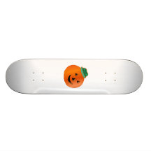 Calabaza del feliz Halloween con el gorra Tabla De Skate