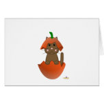 Calabaza del gato de Brown Felicitación