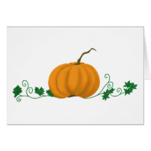 Calabaza e hiedra tarjeta