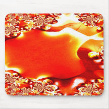 Calabaza en fractal de los lirios de agua tapete de raton