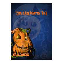 Calabaza gorda y gatito negro invitation_55x425_v… invitacion personalizada