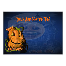 Calabaza gorda y gatito negro, invitation_5x7_hor… anuncios  