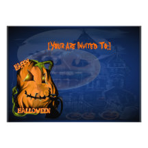 Calabaza gorda y gatito negro, invitation_5x7_hor… anuncio