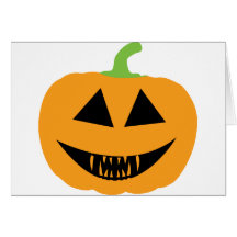 Calabaza Halloween asustadizo Tarjeton