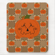 Calabaza Mousepad del remiendo de Halloween Alfombrilla De Ratón