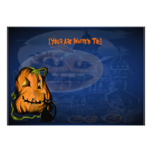 Calabaza negra del gatito N, invitation_5x7_horizo Invitaciones Personales