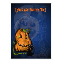 Calabaza negra invitation_5x7_vertical del gatito  comunicados