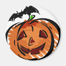 Calabaza y palo imanes para frigoríficos