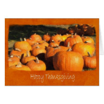 Calabazas 4 de Halloween - acción de gracias feliz Tarjetón