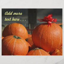 Calabazas anaranjadas brillantes flyer personalizado