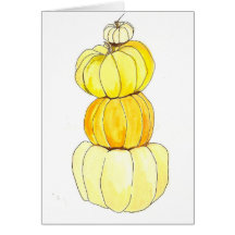 calabazas apiladas tarjeta