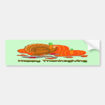 Calabazas de Turquía de la acción de gracias Pegatina De Parachoque
