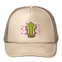 Calamar verde gorras de camionero