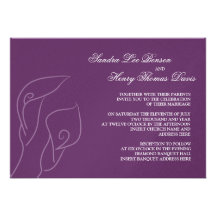 Calas púrpuras que casan la invitación
