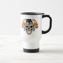 Calavera Llamas Taza De Café