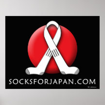 Calcetines para el arte del poster de Japón