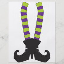 Calcetines rayados de Witchy Tarjeton